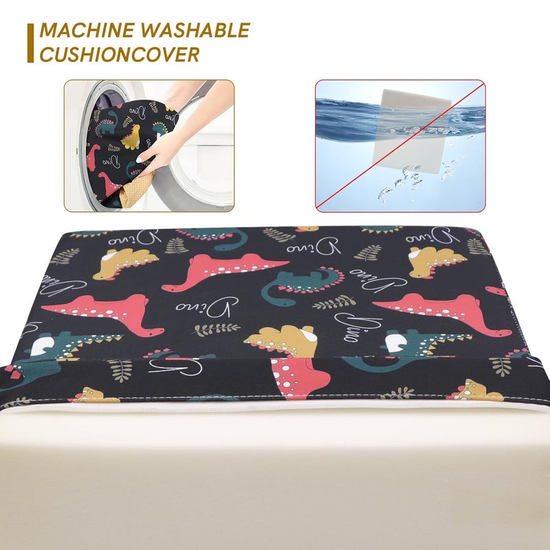 KAGIWEI Booster Seat for Kitchen Chair - Strong Support Toddler Booster Seat for Dining Table, Portable Booster Chair with Adjustable Elasticity Straps for Toddlers Eating Travel Home - Image 4